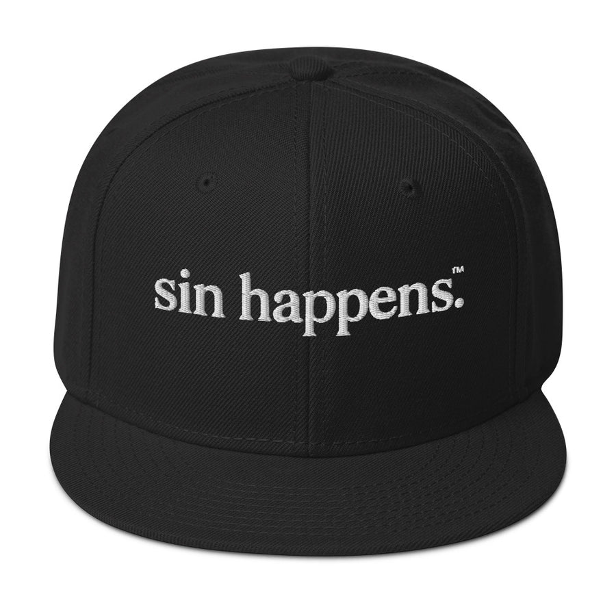sin happens.™ snapback — core